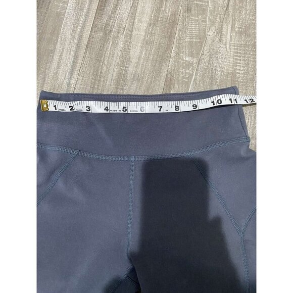Free People Movement Gray Virgo Leggings Curved Slit Back Cuffs Petite Size XS - Picture 3 of 6
